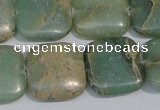 CNS251 15.5 inches 20*20mm square natural serpentine jasper beads