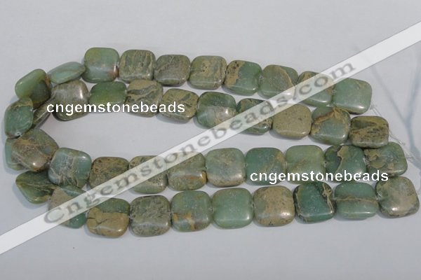 CNS251 15.5 inches 20*20mm square natural serpentine jasper beads