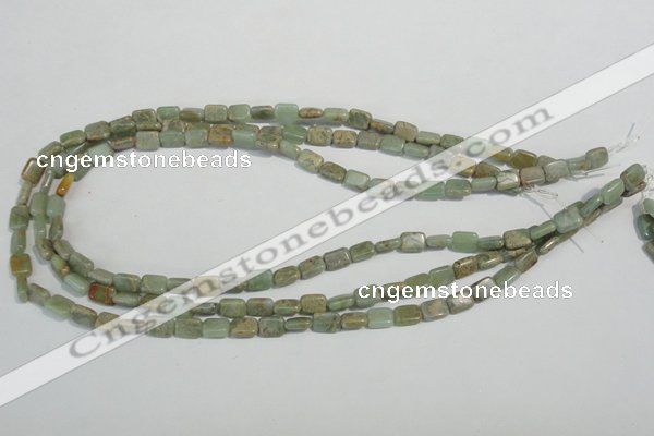CNS253 15.5 inches 6*8mm rectangle natural serpentine jasper beads