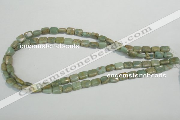 CNS254 15.5 inches 8*10mm rectangle natural serpentine jasper beads