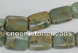 CNS255 15.5 inches 12*16mm rectangle natural serpentine jasper beads