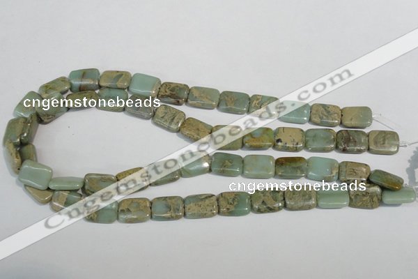 CNS255 15.5 inches 12*16mm rectangle natural serpentine jasper beads