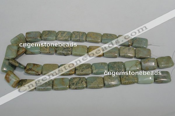 CNS256 15.5 inches 15*20mm rectangle natural serpentine jasper beads