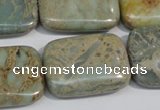 CNS257 15.5 inches 22*30mm rectangle natural serpentine jasper beads