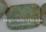 CNS258 15.5 inches 30*40mm rectangle natural serpentine jasper beads