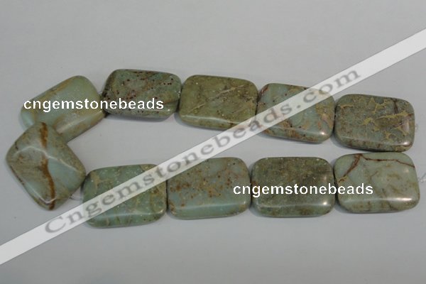 CNS258 15.5 inches 30*40mm rectangle natural serpentine jasper beads