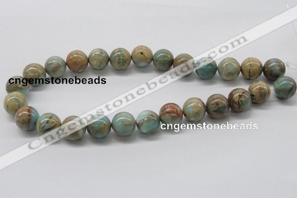 CNS26 16 inches 14mm round natural serpentine jasper beads wholesale