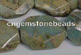 CNS263 15.5 inches 22*30mm octagonal natural serpentine jasper beads