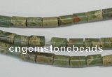CNS274 15.5 inches 5*7mm tube natural serpentine jasper beads