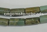 CNS275 15.5 inches 8*16mm tube natural serpentine jasper beads