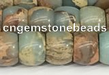 CNS307 15.5 inches 8*10mm rondelle serpentine jasper beads