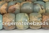 CNS308 15.5 inches 10*12mm rondelle serpentine jasper beads