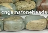 CNS311 15.5 inches 10*14mm drum serpentine jasper beads