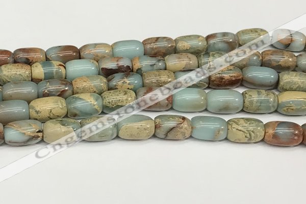 CNS311 15.5 inches 10*14mm drum serpentine jasper beads
