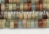 CNS318 15.5 inches 2.5*4mm heishi serpentine jasper beads
