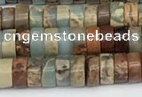 CNS319 15.5 inches 3*6mm heishi serpentine jasper beads