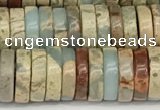 CNS321 15.5 inches 3*10mm heishi serpentine jasper beads