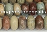 CNS325 15.5 inches 5*8mm rondelle serpentine jasper beads