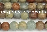 CNS330 15.5 inches 4mm round serpentine jasper beads wholesale
