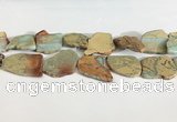 CNS359 25*35mm - 35*45mm freefrom serpentine jasper slab beads