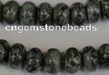 CNS414 15.5 inches 8*12mm rondelle natural serpentine jasper beads