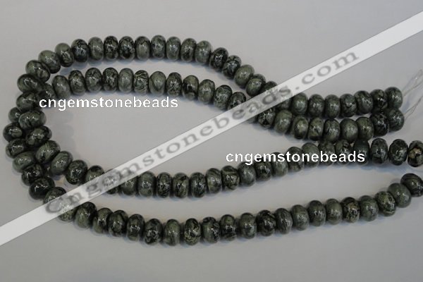 CNS414 15.5 inches 8*12mm rondelle natural serpentine jasper beads