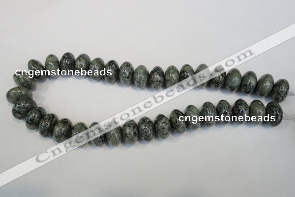 CNS416 15.5 inches 12*18mm rondelle natural serpentine jasper beads