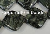CNS432 15.5 inches 20*20mm diamond natural serpentine jasper beads