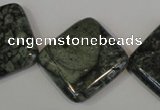 CNS433 15.5 inches 25*25mm diamond natural serpentine jasper beads