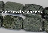 CNS438 15.5 inches 18*25mm rectangle natural serpentine jasper beads