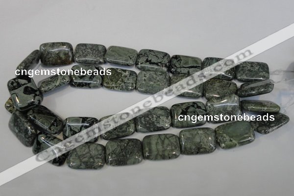 CNS438 15.5 inches 18*25mm rectangle natural serpentine jasper beads