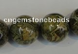 CNS508 15.5 inches 20mm round natural serpentine jasper beads