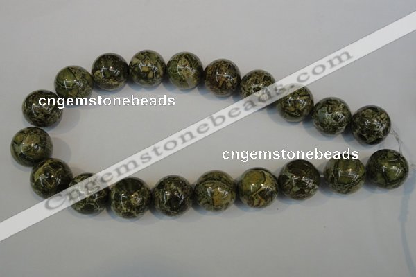 CNS508 15.5 inches 20mm round natural serpentine jasper beads