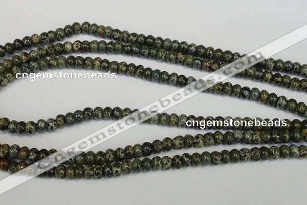 CNS510 15.5 inches 4*6mm rondelle natural serpentine jasper beads