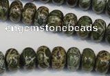 CNS512 15.5 inches 8*12mm rondelle natural serpentine jasper beads