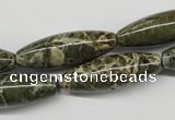 CNS519 15.5 inches 10*30mm rice natural serpentine jasper beads