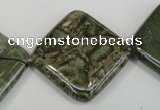 CNS533 15.5 inches 25*25mm diamond natural serpentine jasper beads