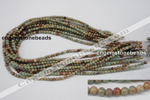 CNS60 15.5 inches 4mm round natural serpentine jasper beads