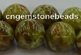 CNS608 15.5 inches 20mm round green dragon serpentine jasper beads