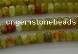 CNS609 15.5 inches 2.5*4mm rondelle green dragon serpentine jasper beads