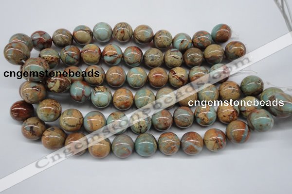 CNS67 15.5 inches 18mm round natural serpentine jasper beads