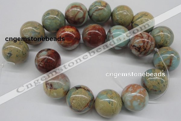 CNS68 15.5 inches 22mm round natural serpentine jasper beads