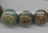 CNS69 15.5 inches 10mm - 22mm round natural serpentine jasper beads