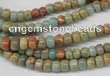 CNS71 15.5 inches 4*6mm rondelle natural serpentine jasper beads