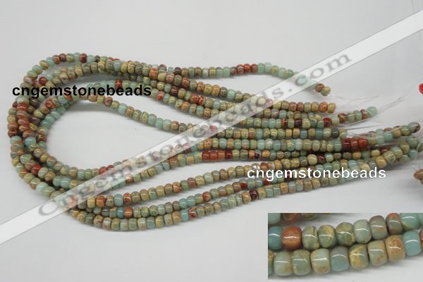 CNS71 15.5 inches 4*6mm rondelle natural serpentine jasper beads