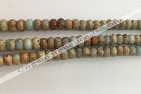 CNS714 15.5 inches 5*8mm rondelle serpentine jasper beads wholesale