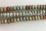 CNS716 15.5 inches 7*12mm rondelle serpentine jasper beads wholesale