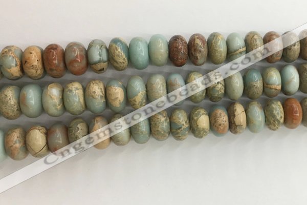 CNS716 15.5 inches 7*12mm rondelle serpentine jasper beads wholesale