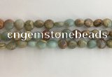 CNS719 15.5 inches 8mm flat round serpentine jasper beads wholesale