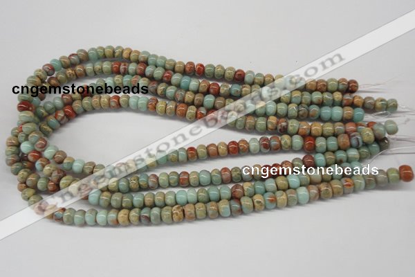 CNS72 15.5 inches 5*8mm rondelle natural serpentine jasper beads